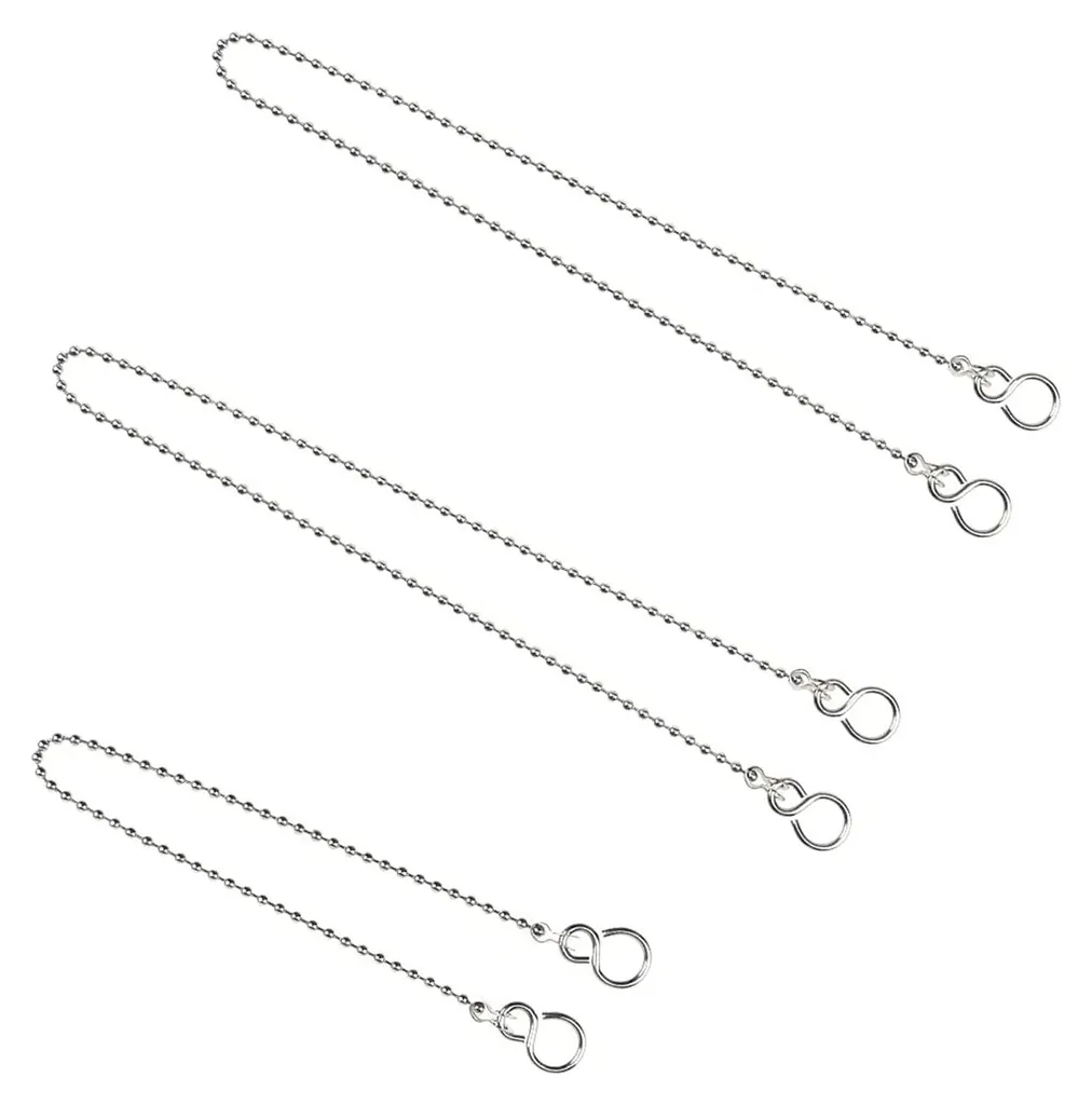 Réparation bouchon baignoire : chaîne inox sphérique anti-rouille, pack de 3