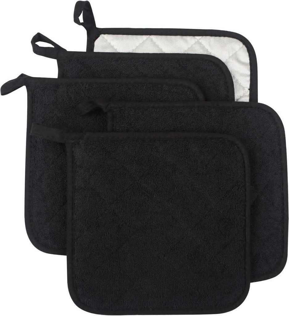 Set mit 5 Topflappen aus 100 % Baumwollfrottee, Produktbild 