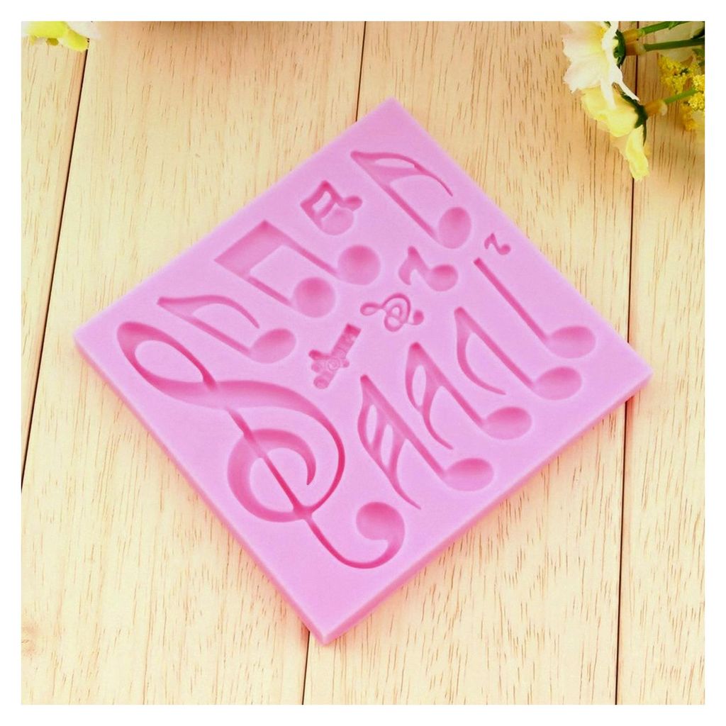 Silikonform für Musiknoten, Backform -60 bis +200 °C, vielseitige Silikonform für Fondant und Kuchendekoration, hohe Temperaturbeständigkeit