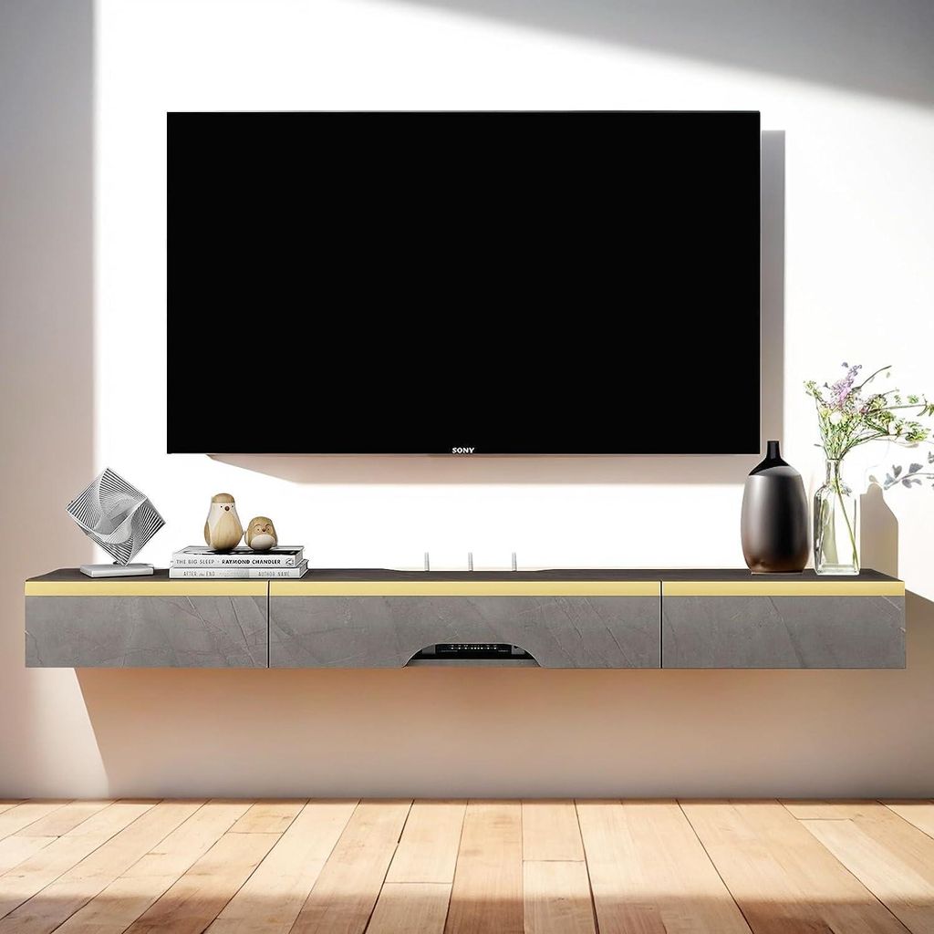 Hängeschrank für den Fernseher aus Holz mit 3 Türen 120 cm