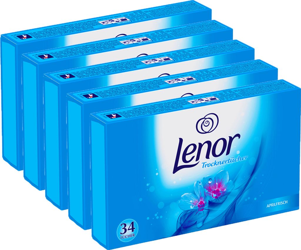 5 Packungen Lenor Trocknertücher Aprilfrisch Produktbild 