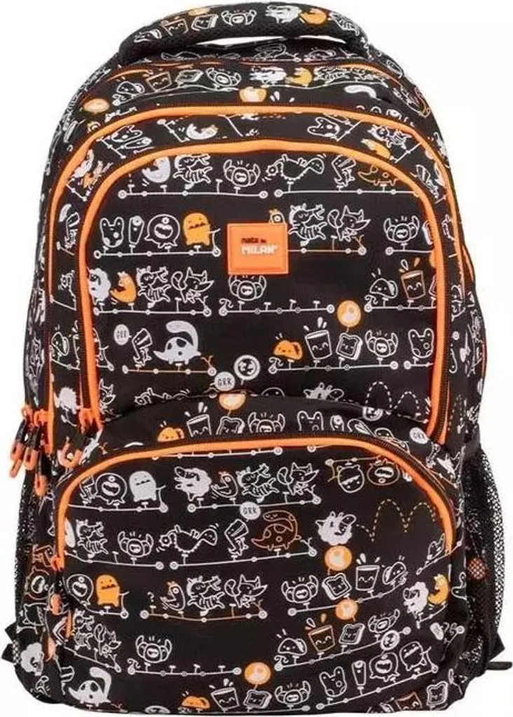 Sac à dos Tandem Milan noir haute résistance - Volume 24L ergonomique
