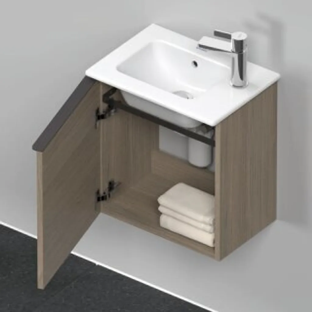 Solution rangement sous vasque Duravit D-Neo compact Chêne Terre 44cm - 3