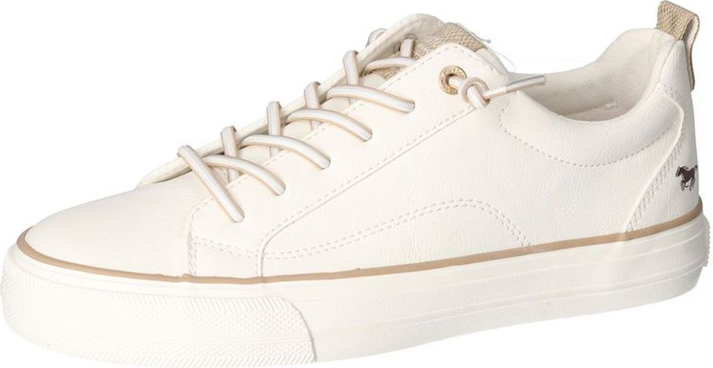 Mustang Damen Schnürschuh rutschfest langlebig pflegeleicht bequem 1272-311, Größe:38 EU, Farbe:Weiß