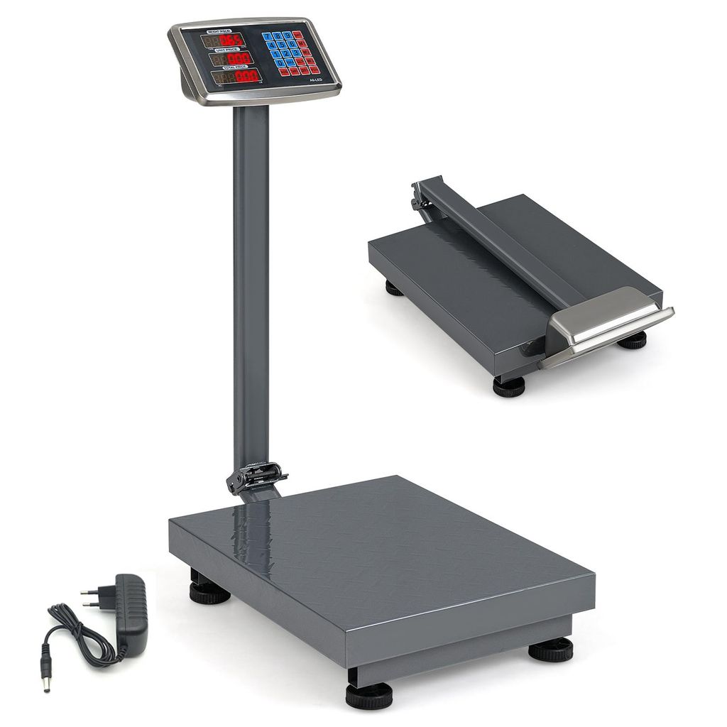 COSTWAY Digitale Plattformwaage 300kg/50g, Paketwaage mit Produktbild 