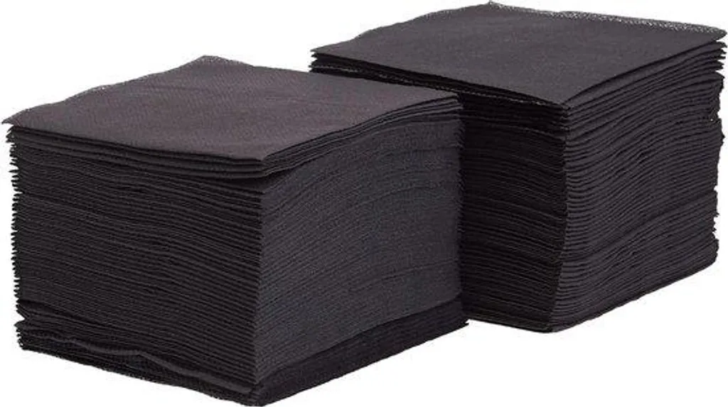 Serviettes en Papier Anti-Déchirure Noires pour Éviter les Taches