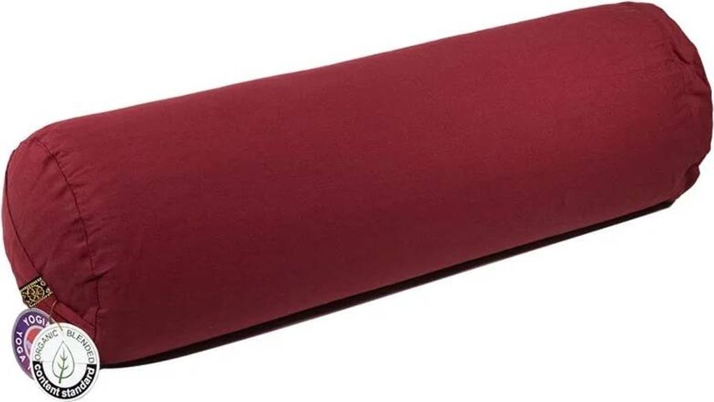 Nackenrolle, rund, rot, Baumwolle (OCS) – 60 x 16 cm; ±2300 G