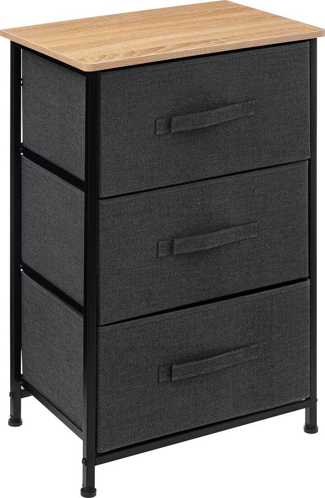 Rangement avec 3 tiroirs gris foncé "tissa" - 5 five simply Image du produit 