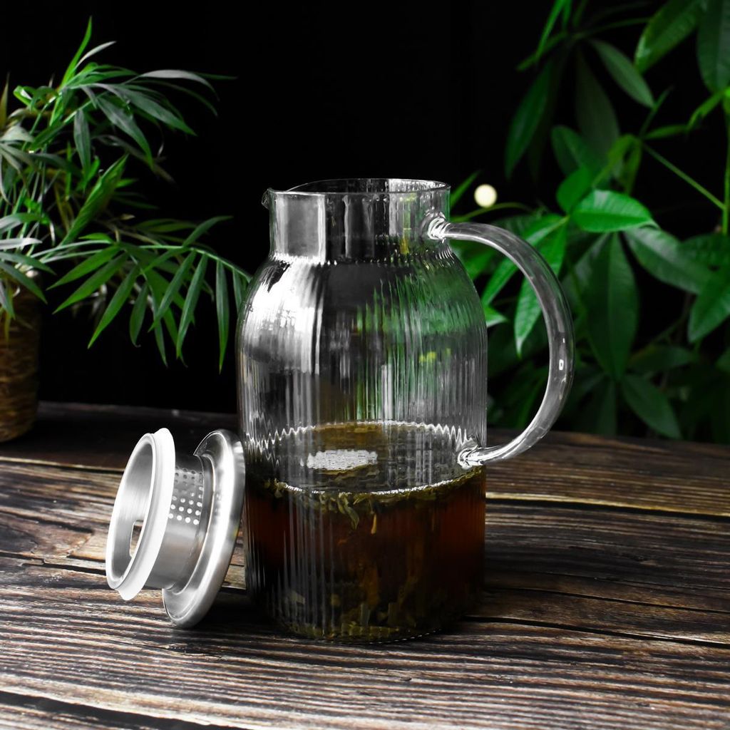 Glaskaraffe mit Deckel ca.1,5L