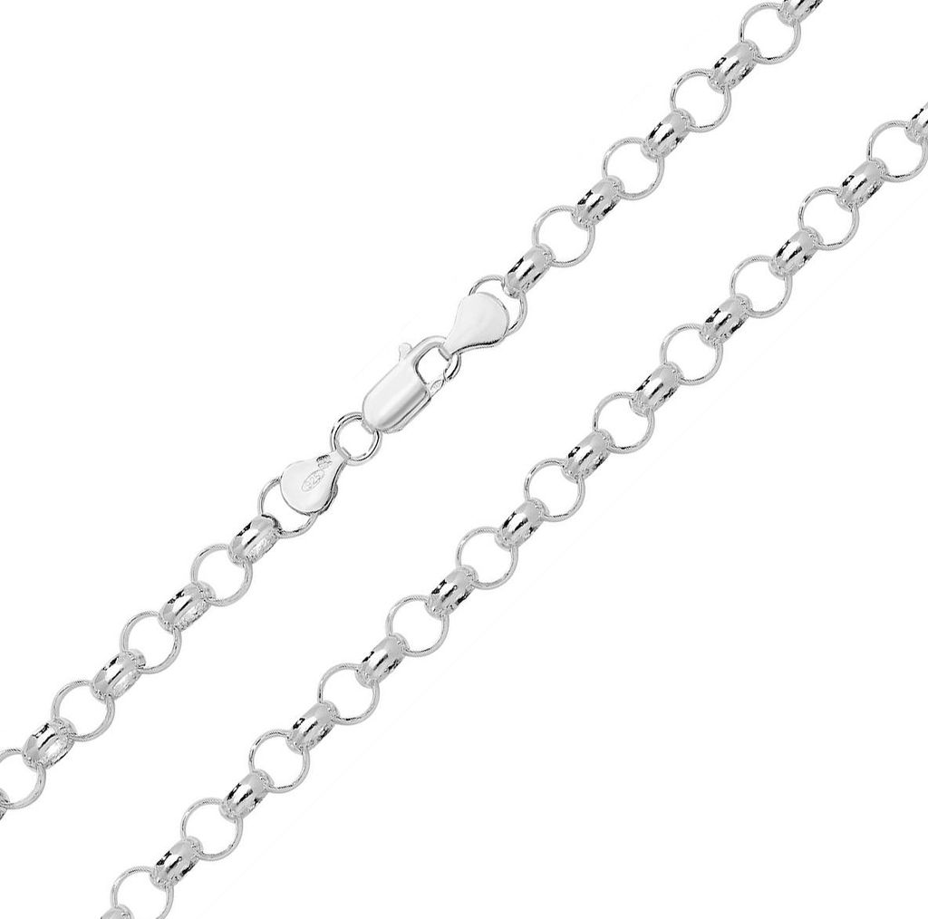 925 Sterling Silber Herren/Damen - Erbs Kette - 66cm*6mm; Produktbild 