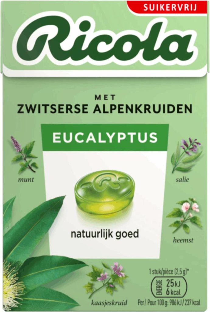 Ricola Eukalyptus zuckerfrei (20x 50gr)