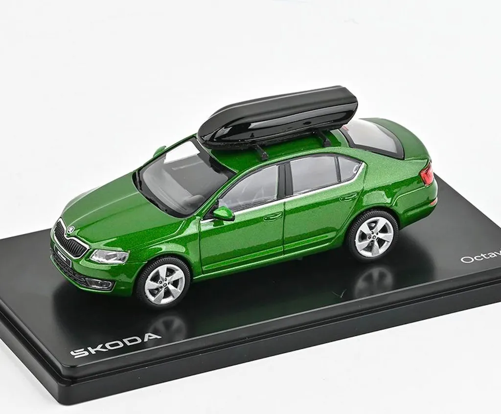 Voiture Miniature Skoda Octavia III 2012 Abrex 1/43 Vert Rallye Métallisé