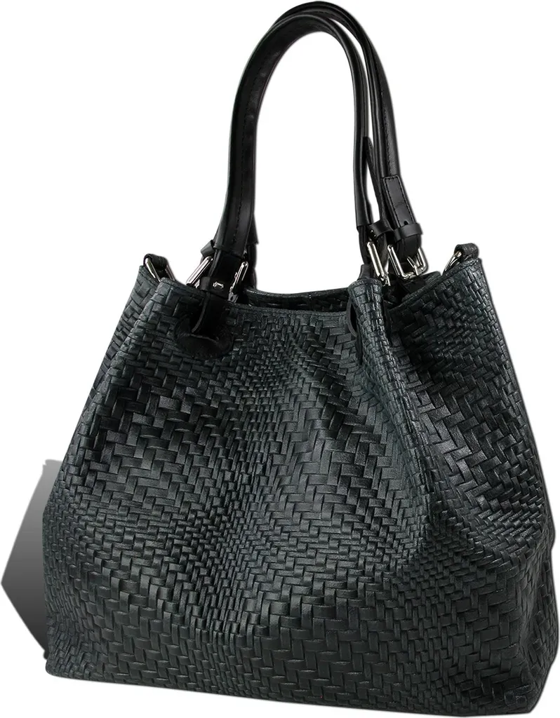 Borsa Nera Toscanto D2OTT163HS: Pelle Intrecciata Urban Style