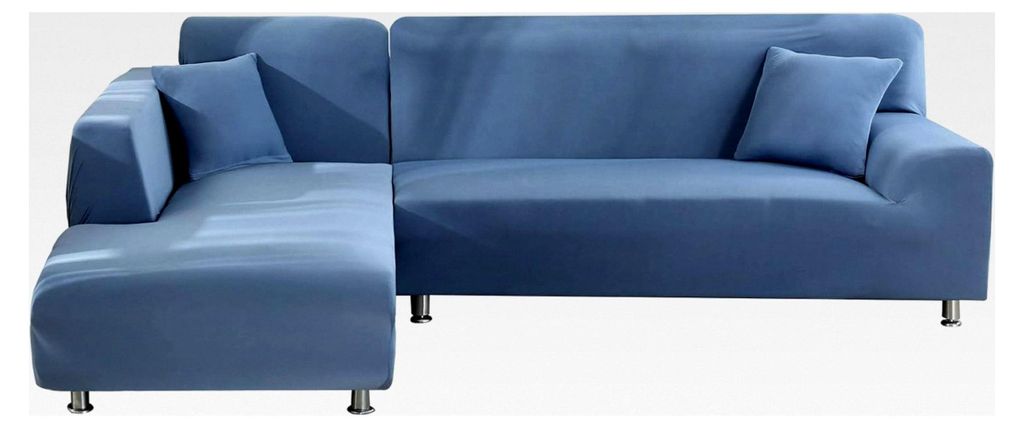 Elastische Sofabezüge für L-Form Sofas mit Kissenbezügen