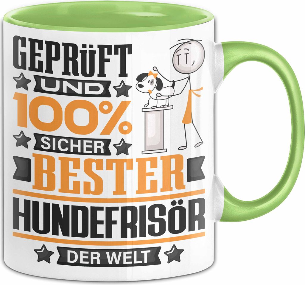 Hundefrisör Geschenk Lustiger Spruch für Hundefrisör Geschenkidee Bester Hundefrisör Der Welt (Grün)