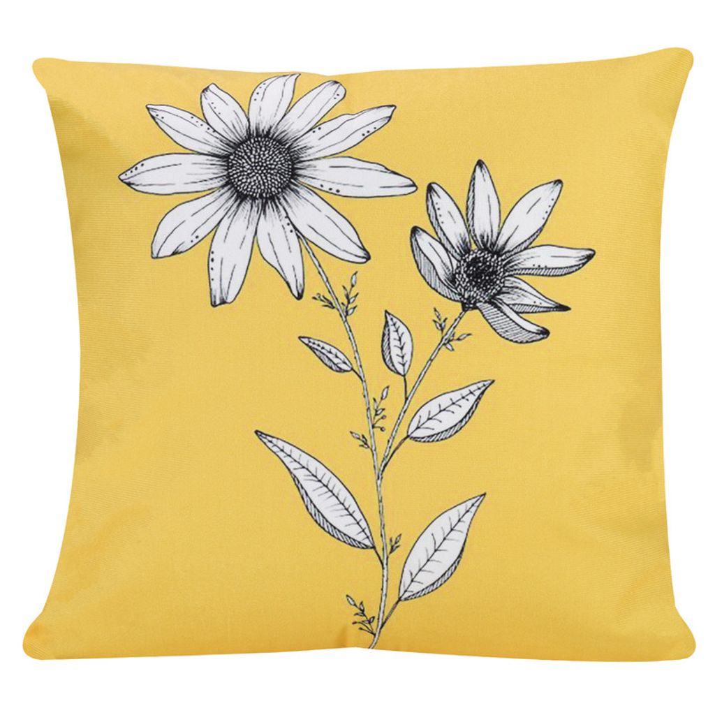 (Žlutá) 45 x 45 cm Sada 4 dekorativních povlaků na Obrázek produktu 5