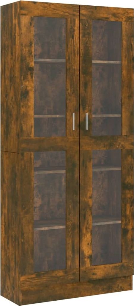 vidaXL Vitrína z kouřového dubu 82,5x30,5x185 cm Materiál Obrázek produktu 
