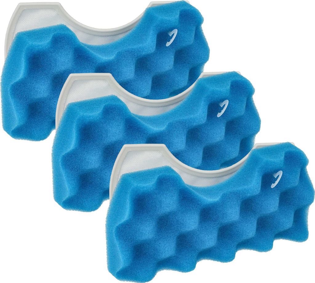 vhbw 3x Schaumstoff-Filter, 3x Mikrofilter kompatibel mit Samsung SC4590 VCC4590H3WBOL, SC4580 VCC4580V32XEN, SC4570, SC4550 VCC4550V3WXEF Staubsauger