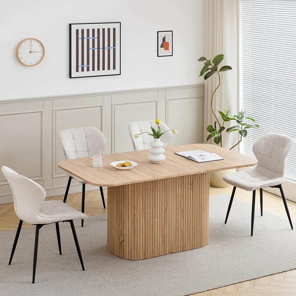 Table basse bois massif 160x90 cm - Structure solide scandinave et moderne
