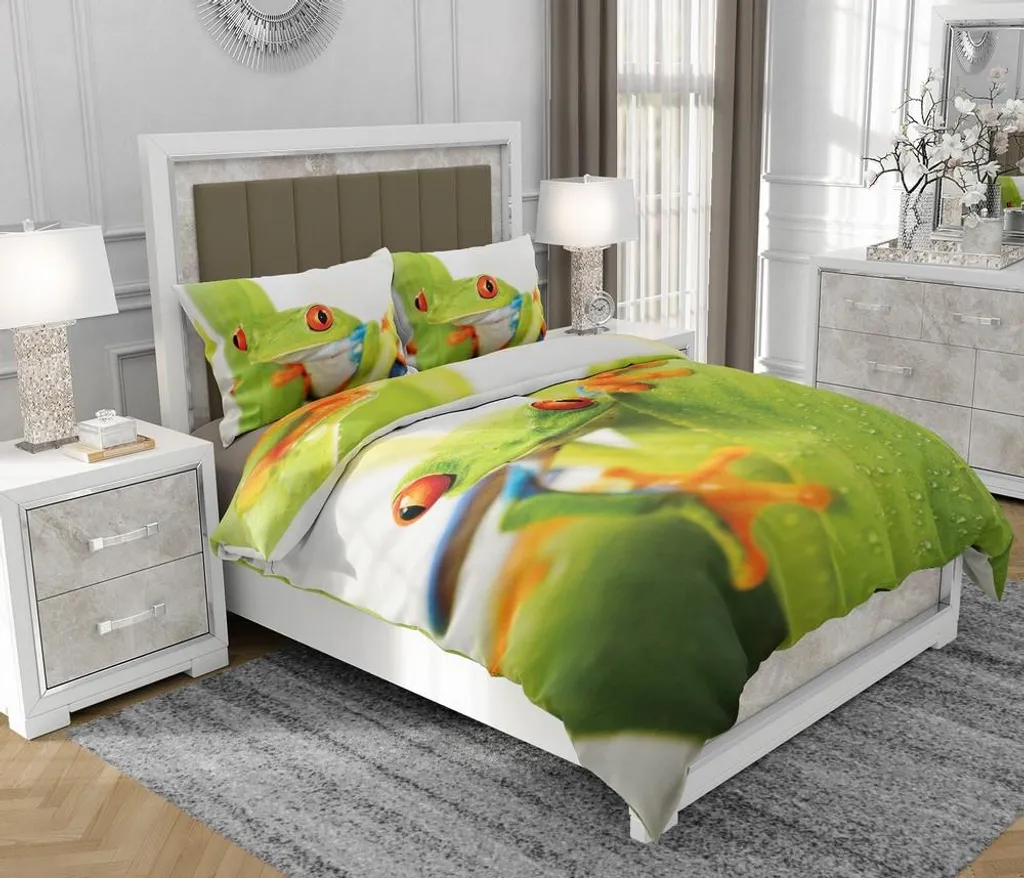 Biancheria da Letto SOVIO 140x200 Cotone Cerniera Set 3 Pezzi
