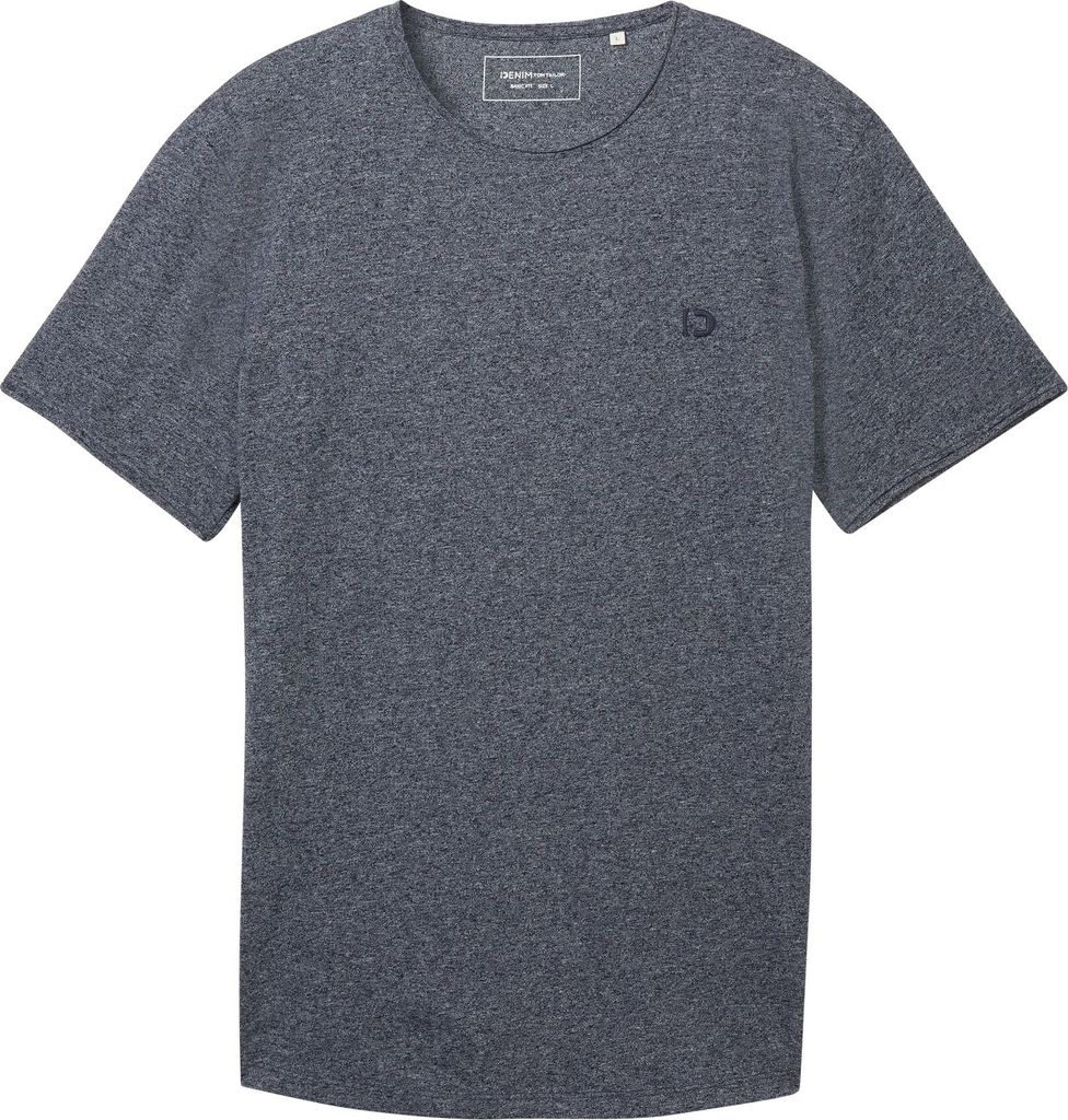 T-Shirt in Melange Optik