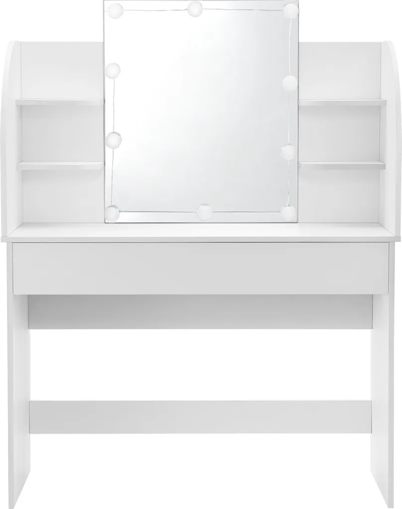 Mobile Trucco Köla Bianco: Design Moderno con Specchio e Luci LED - 5