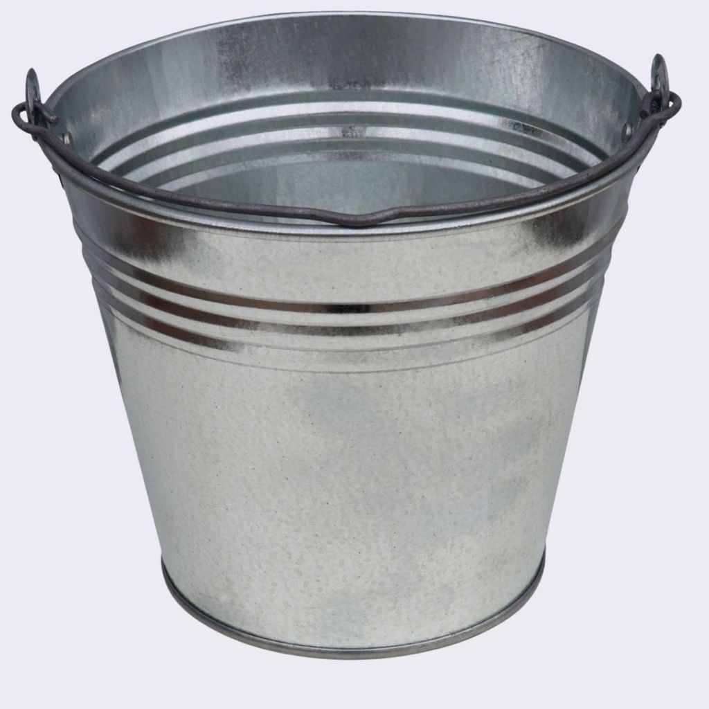 Storm's Gartenzaubereien: 7L Zinkeimer Verzinkt – Robuster Metalleimer mit Henkel – Wasserdicht, Wetterfest & Vintage-Look