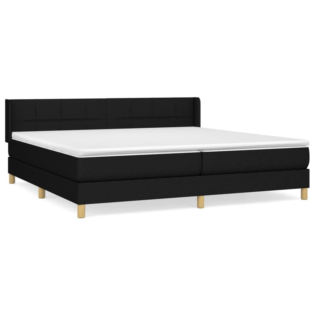 "2026 MODERNE"Boxspringbett/bettgestell - Bettrahmen - Doppelbett - mit Matratze Schwarz 200x200 cm Stoff - Polsterbett Klassische Betten CC9311362