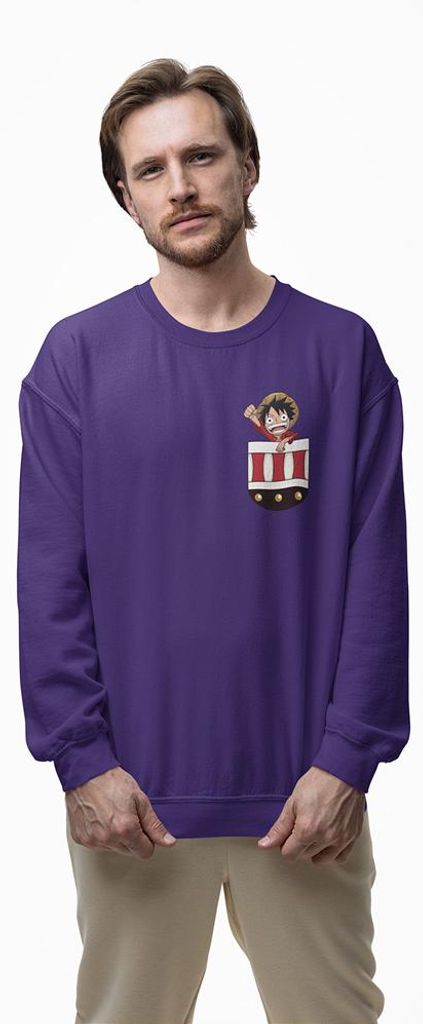 D&B Design Uni Pullover SWMO00088 OnePeace Lila-Größe XL