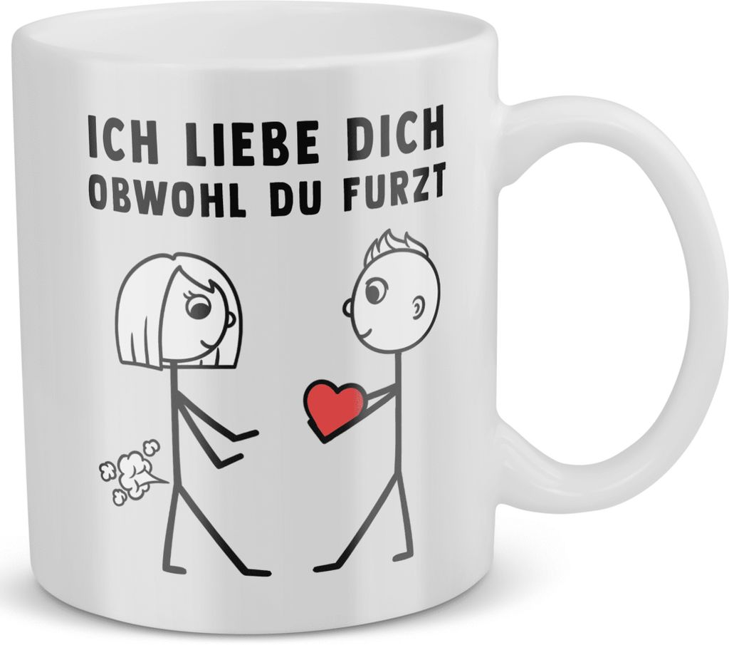 22Feels Frauen Jahrestag Geschenk Hochzeitstag Ehefrau Valentinstag Freundin Tasse Ich Liebe Dich Obwohl Geburtstag für Sie Kaffeetasse Haferl Wei...