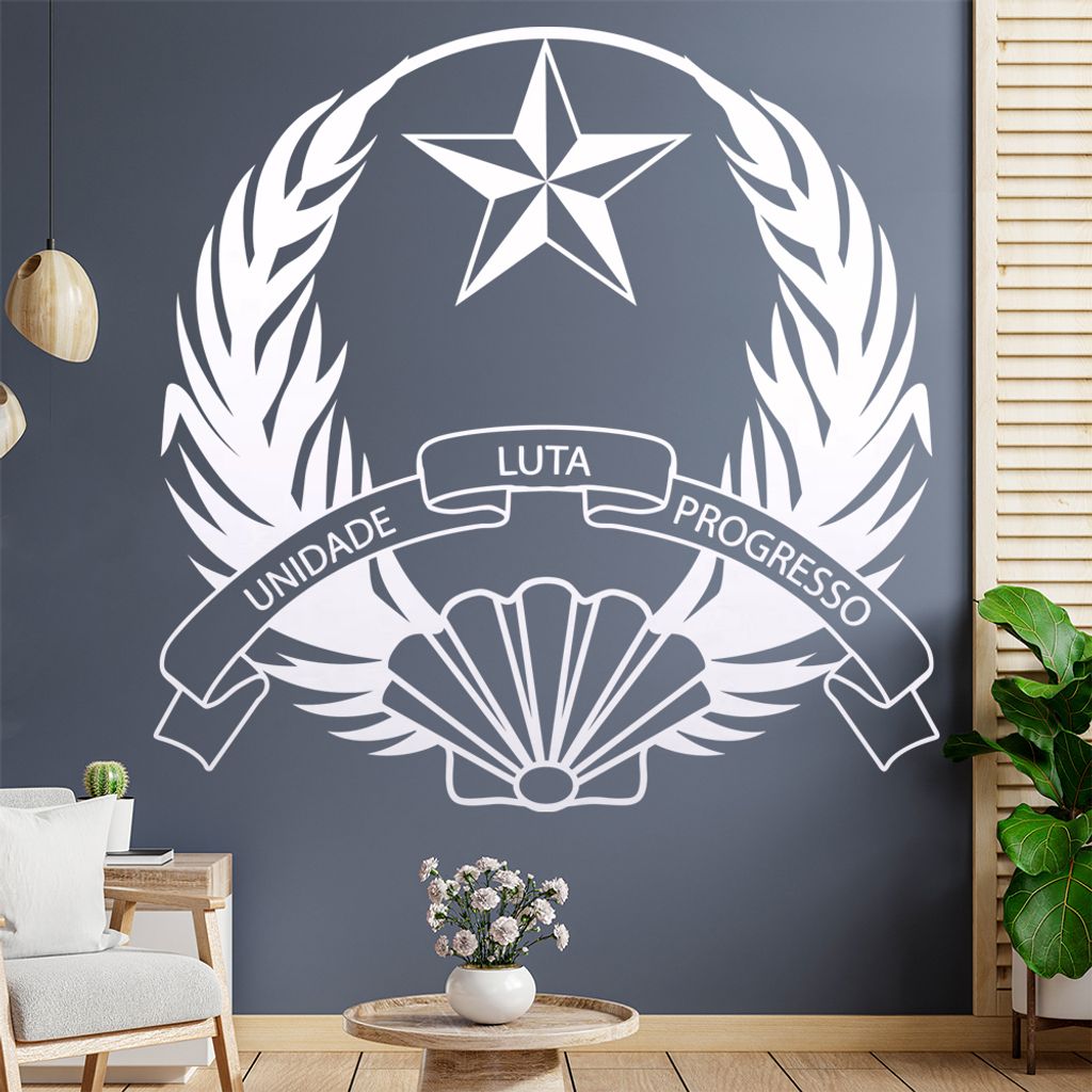 Guinea-Bissau Wappen Wandtattoo Wandaufkleber Wall Sticker - Dekoration, Küche, Wohnzimmer, Schlafzimmer, Badezimmer