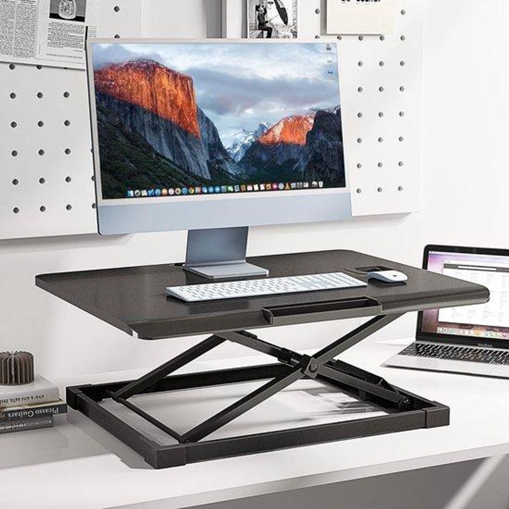 Höhenverstellbarer Schreibtisch 65x50cm ergonomisch schwarz