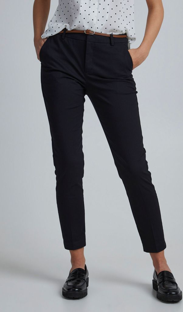 b.young BYDays Damen Hose Chino Stoffhose mit Stretch Eingrifftaschen Gesäßtaschen Gürtelschlaufen Baumwollmischung Slim fit