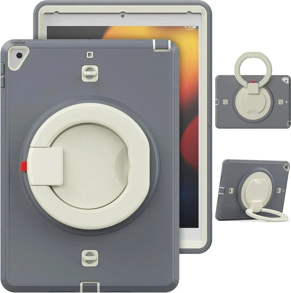 Custodia per iPad Air3/Pro 10,5" blindata con supporto girevole Grigio