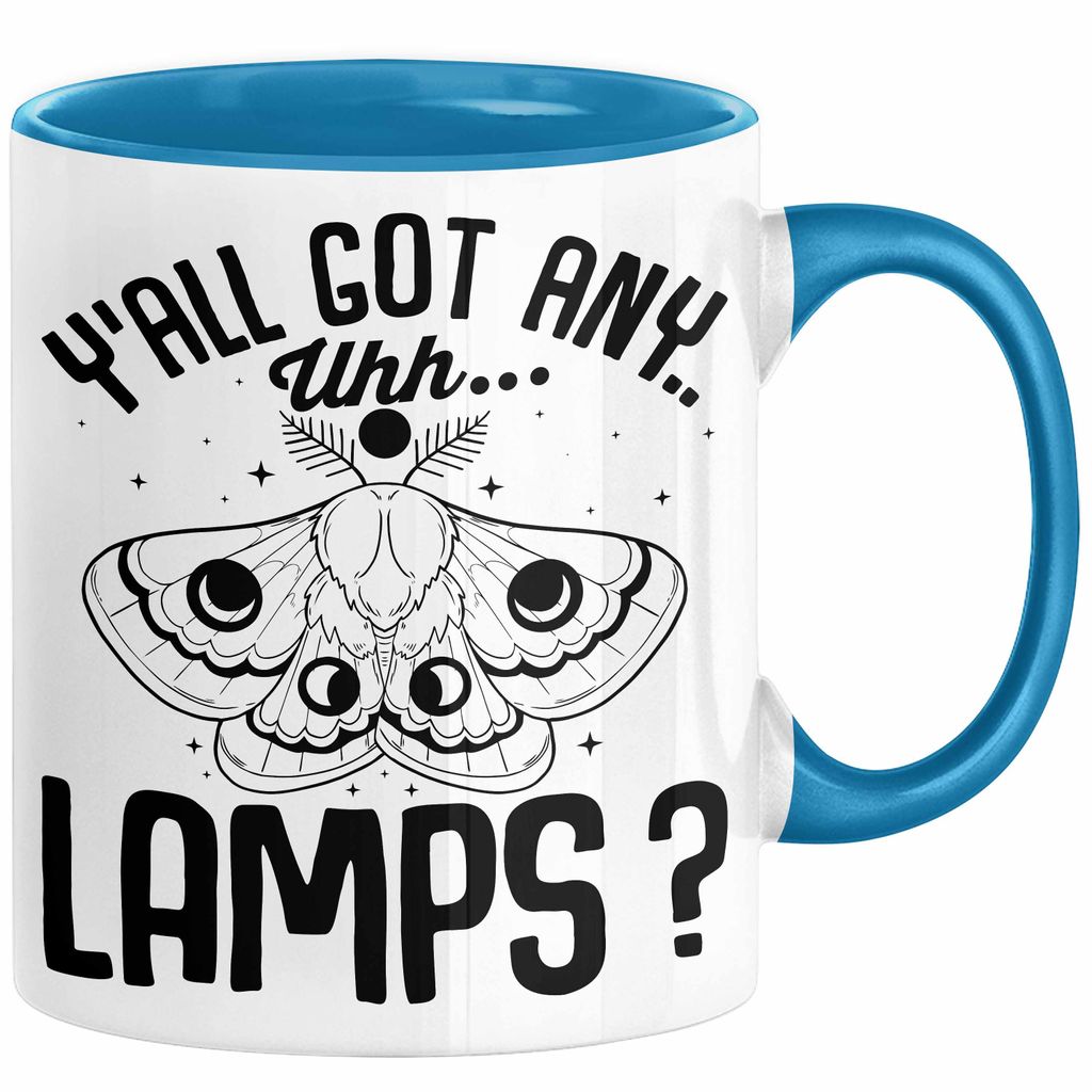 Dank Meme Tasse Geschenk Y'all Got Any Lamps (Blau)