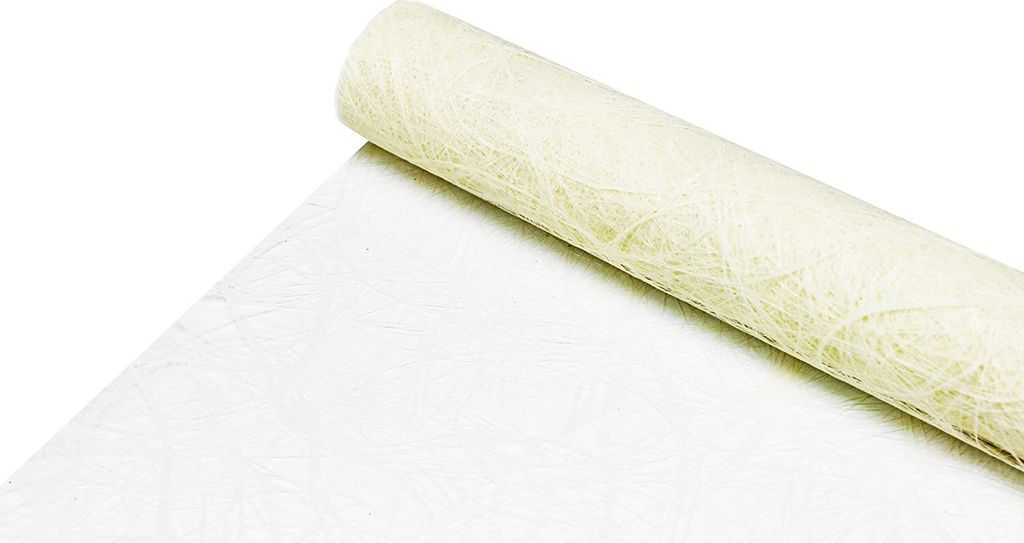 JULANO Sizoweb Original Tischläufer Tischband zur Dekoration (30cm breit, 15m lang, Farbe: creme)