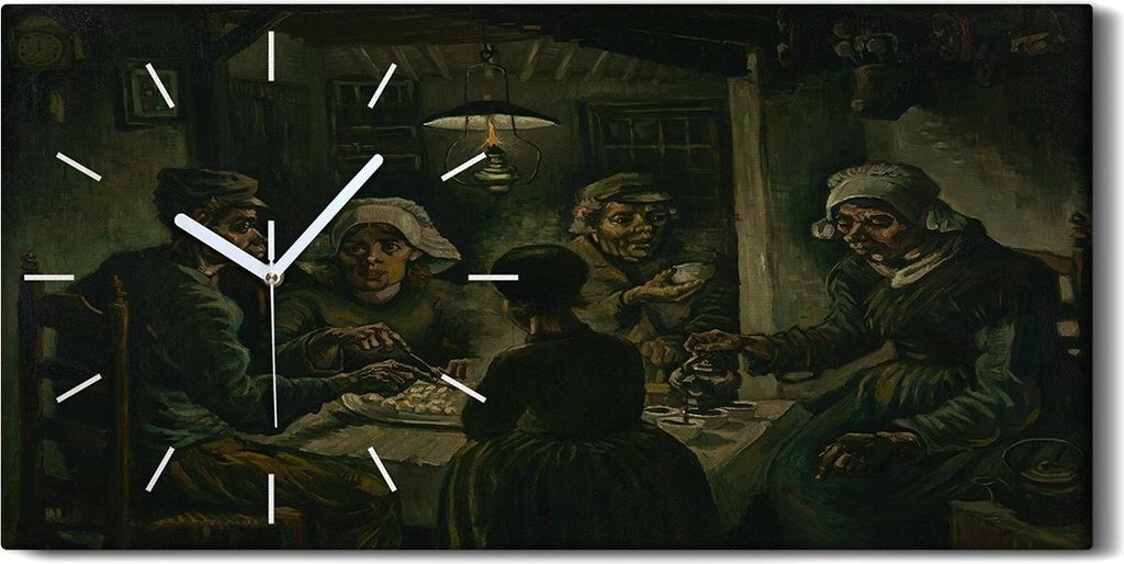 Dekor Leinwand Uhr Wandbilder Geräuschlos Kunstdruck 60x30 Produktbild 