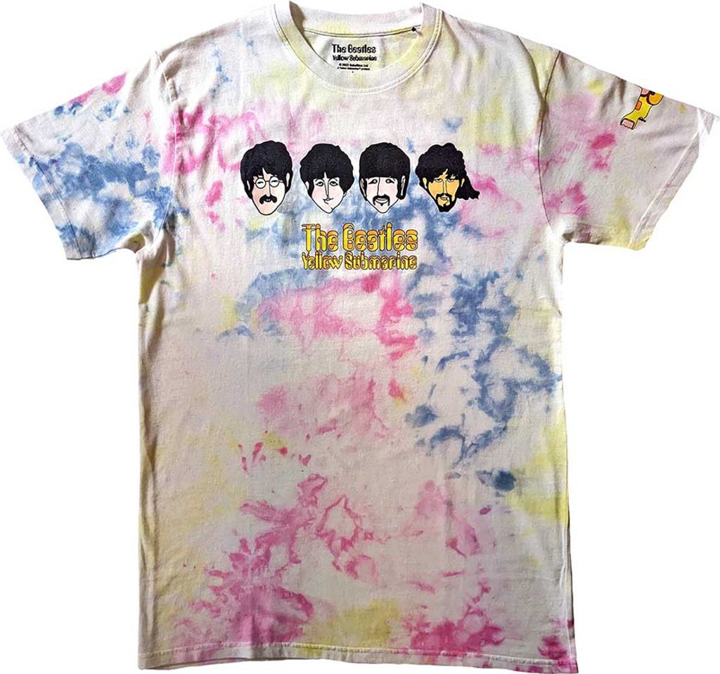 The Beatles - "Yellow Submarine Heads & Apple Bonkers" T-Shirt für Herren/Damen Uni RO11067 (S) (Weiß/Bunt)