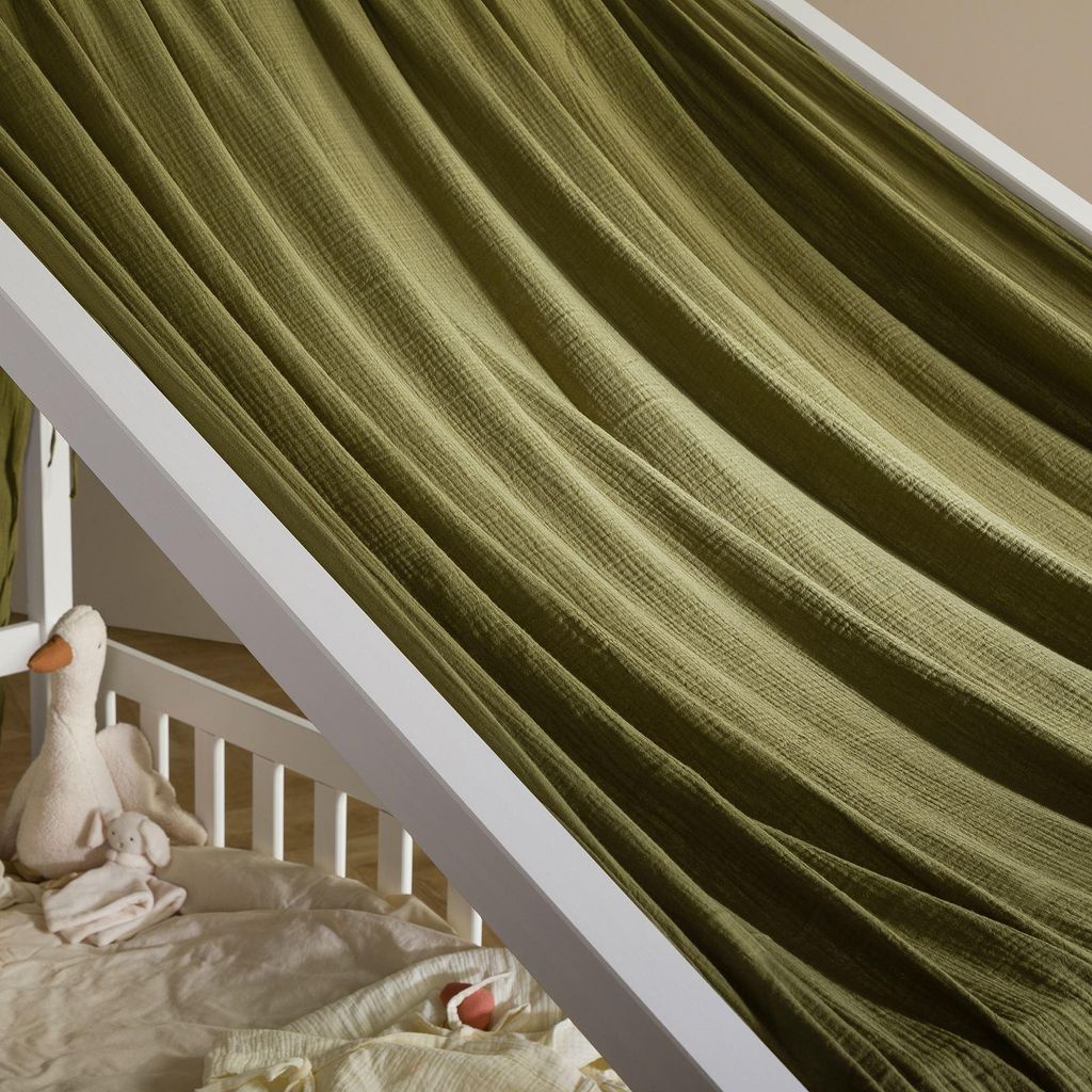 Hausbett Himmel LIAN in dunkelgrün - Betthimmel aus 100% Produktbild 