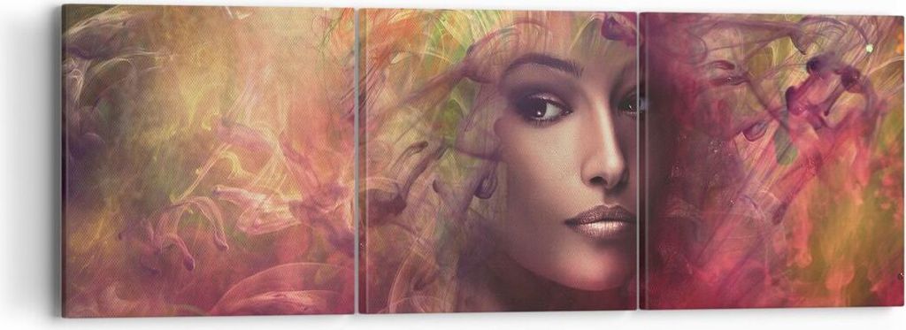 Bild auf Leinwand - Leinwandbild - frau gesicht - 90x30cm - Wand Bild - Wanddeko - Wandbilder - Leinwanddruck - Bilder - Kunstdruck - Wanddekoratio...