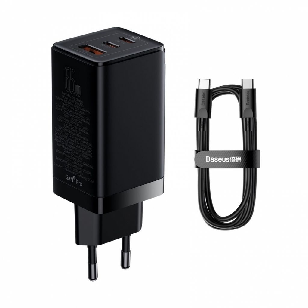Baseus GaN3 Pro schnelles universelles GaN-Ladegert 2 x USB Produktbild 