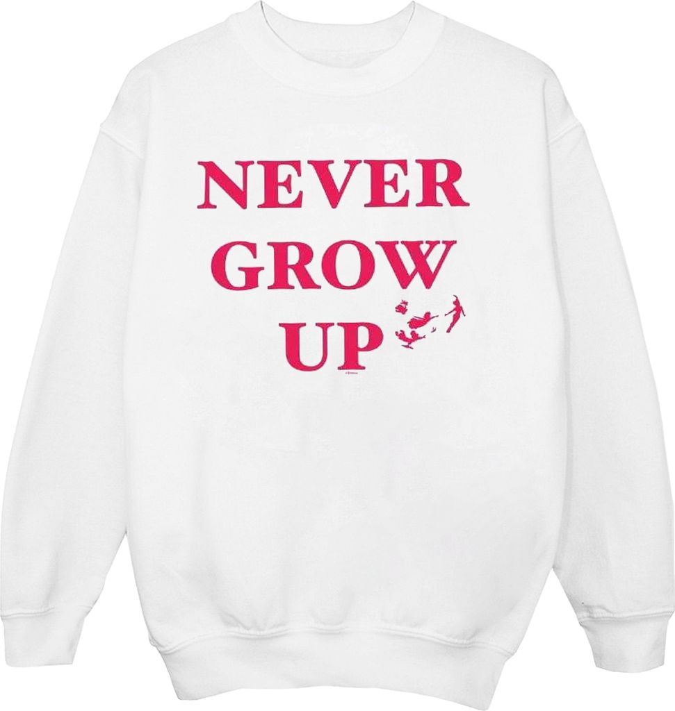 Disney - "Never Grow Up" Sweatshirt für Herren BI43292 (3XL) (Weiß)