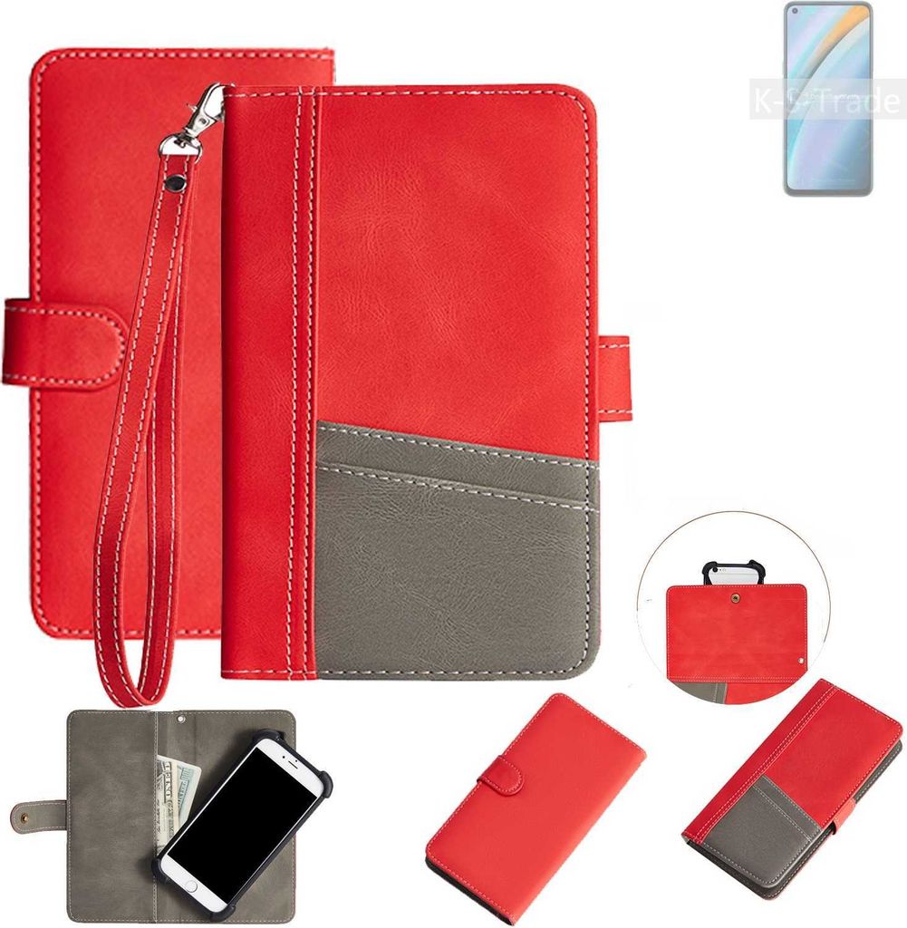 K-S-Trade Handy Schutzhülle für Oppo K10 4G Hülle Portemonnee Brieftasche Klapphülle Kartenfächer Flip Wallet Case Etui