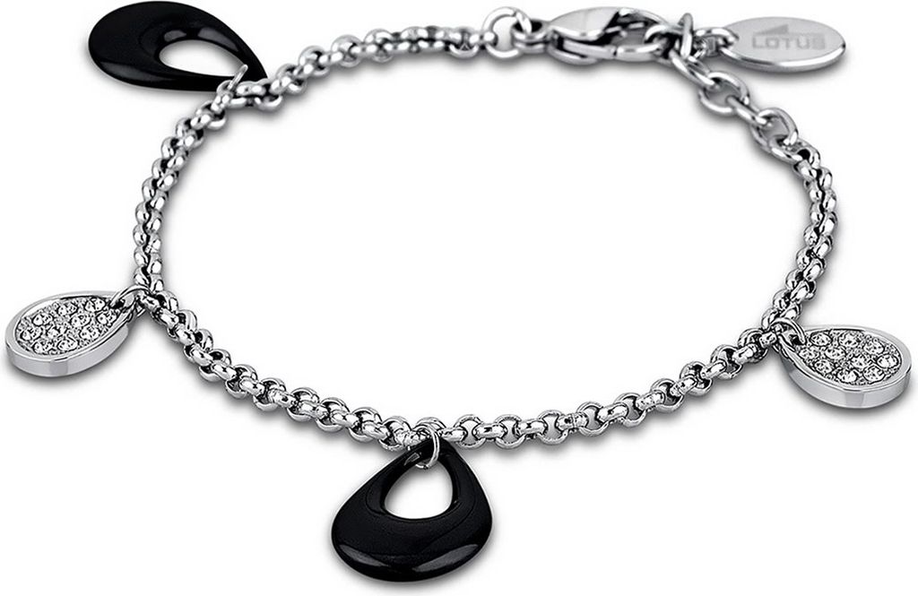 Lotus Style Armband Damen LS1706-2/2 Stahl Keramik silber schwarz D2JLS1706-2-2