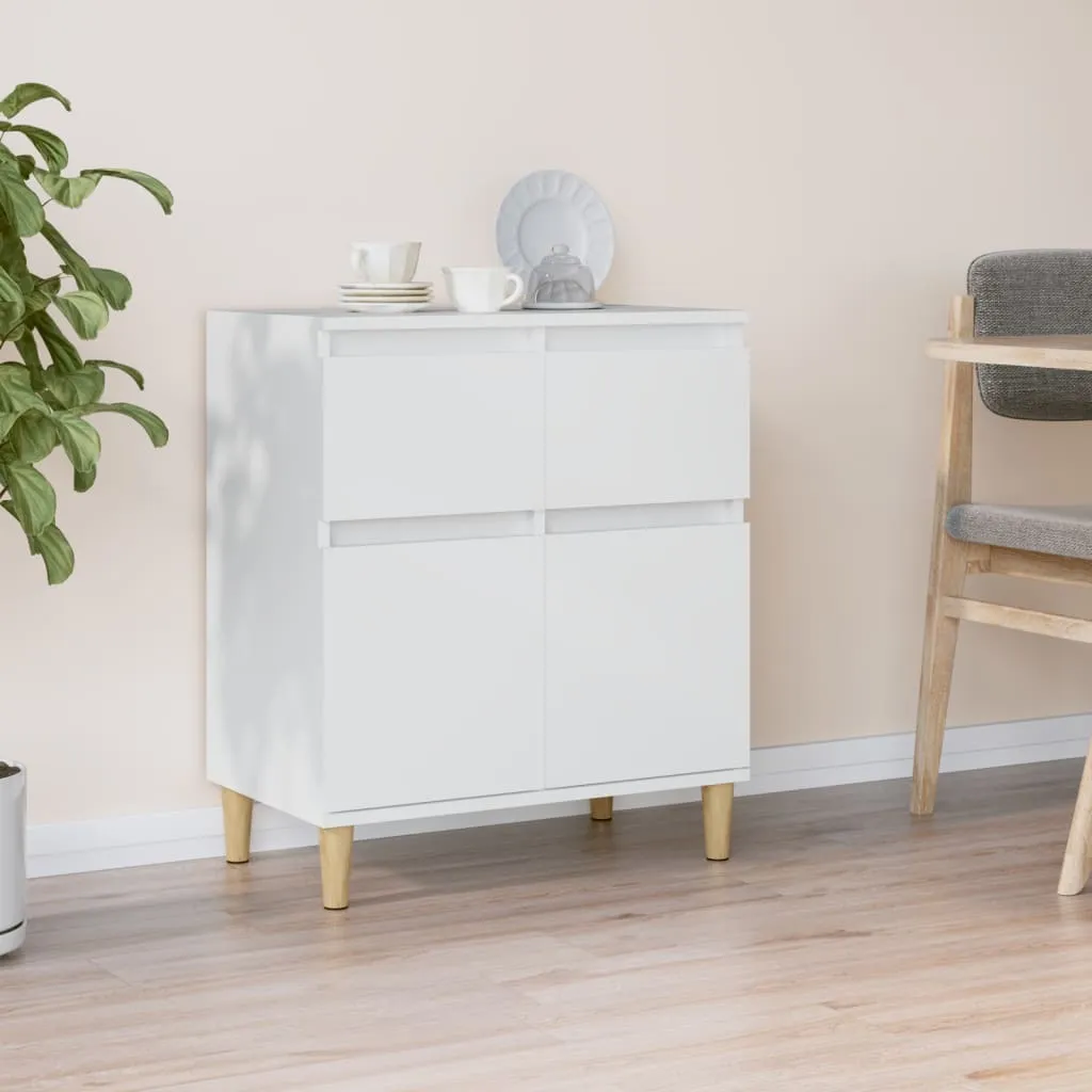 INLIFE Credenza bianca, 60 x 35 x 70 cm, materiale in legno