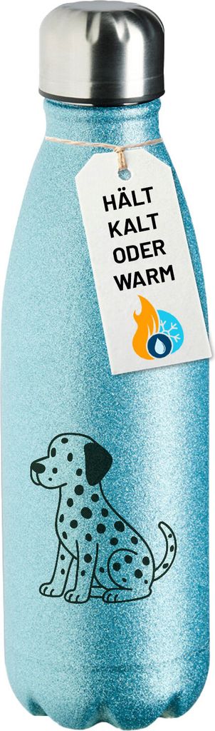 Huuraa Trinkflasche Dalmatiner Comic Dotti 500ml Blue Edelstahl Wasserflasche Trinkflasche Geschenkidee