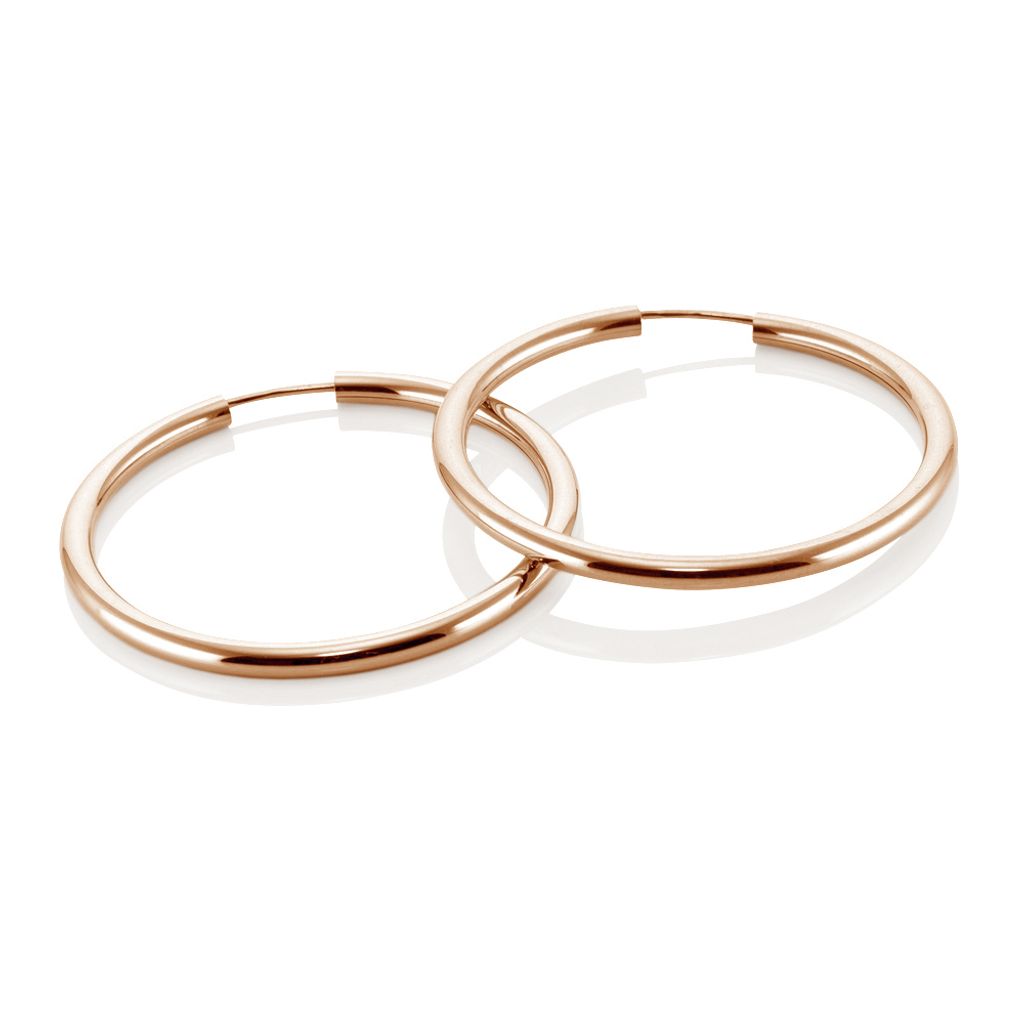 MATERIA Silber Creolen 17mm - 925 Sterling Silber Ohrringe Klappverschluss