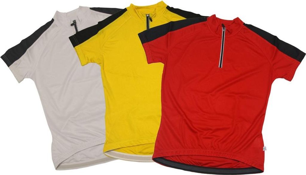 Kurzarm Radshirt Radtrikot Damen Bike-T-shirt Fahrradtrikot Bikeshirt, Farbe:gelb, Größe:S