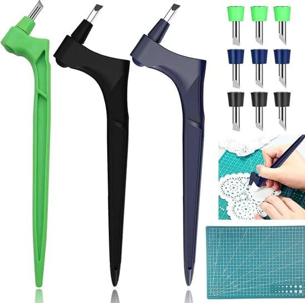 Kit de découpe précision RVS Craft avec scalpels et règle métallique