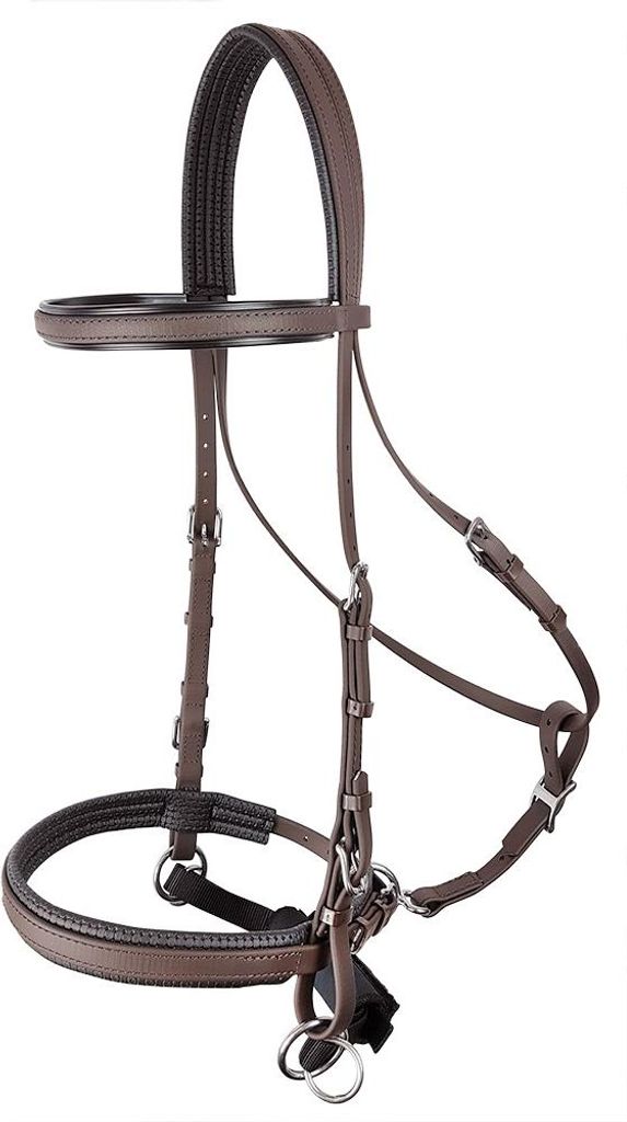 Zilco Gebissloses Sidepull-Zaumzeug Cob Braun